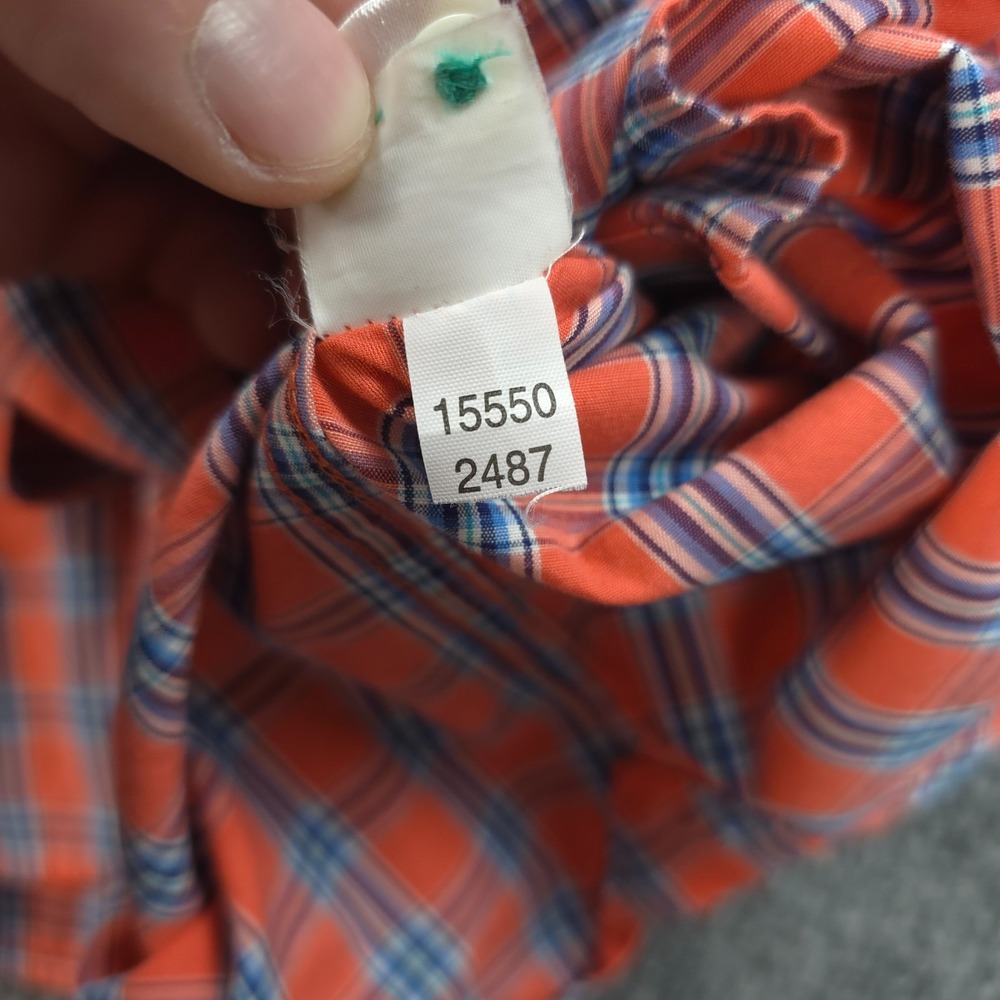 Southern Tide Shirt Mens Small Orange Plaid Skipjack Casual Preppy Beach‎ Surfer - Picture 6 of 12